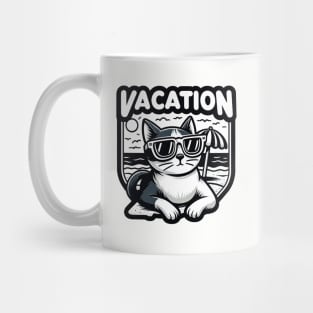 cat on vacation Mug